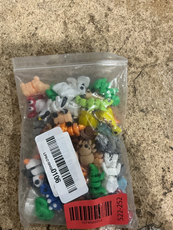 Photo 1 of **MISSING SOME** 50 Pcs Mini 3D Printed Animals Flexible Articulated Fidget Toys Box Set