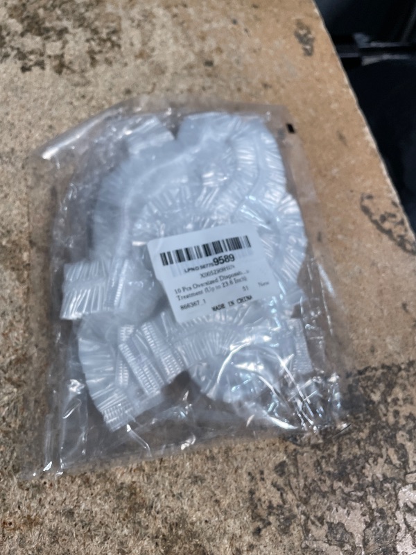 Photo 1 of 10 Pcs Oversized Disposable Plastic Shower Caps, Up to 23.6 Inch