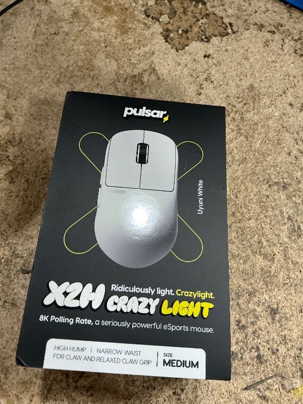 Photo 1 of **NOT IN ORIGINAL PACKAGING** ATK VXE Dragonfly R1 Wireless Gaming Mouse, PAW3395 Sensor, DPI up to 26,000, 51g Lightweight, 40 Hr Battery Life, Tri-Mode 2.4G/Bluetooth/Wired - White