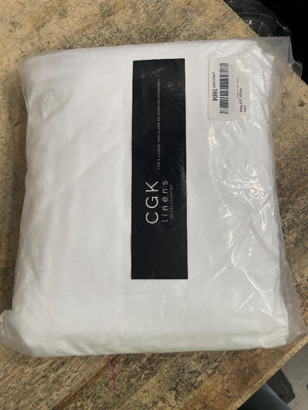 Photo 1 of ***Missing fitted sheet*** CGK Unlimited King Size 4 Piece Sheet Set - White
