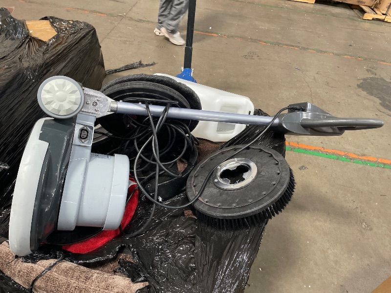 Photo 1 of 17" Heavy-duty Multi-Functional Floor Buffer Polisher Machine - Clean, Buff, Scrubb and Polish with Ease! Ideal for Carpets Too! Includes Optional Solution Tank, 2 Brushes and 3 Scouring Pads