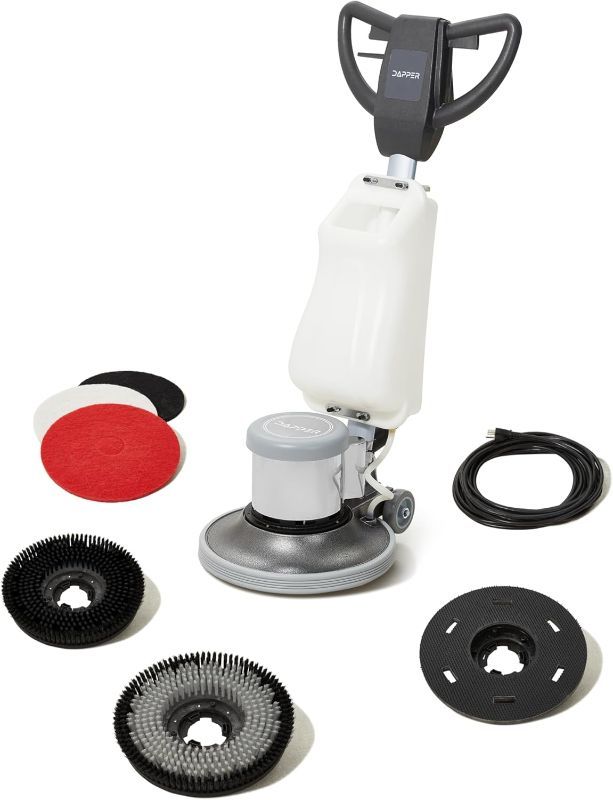 Photo 1 of 17" Heavy-duty Multi-Functional Floor Buffer Polisher Machine - Clean, Buff, Scrubb and Polish with Ease! Ideal for Carpets Too! Includes Optional Solution Tank, 2 Brushes and 3 Scouring Pads