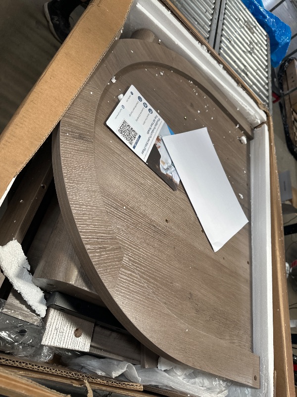View 2 of *****PARTS ONLY , MINOR DAMAGE**** IDEALHOUSE Oval Dining Table - 70.8" Wood Kitchen Table for 4-8