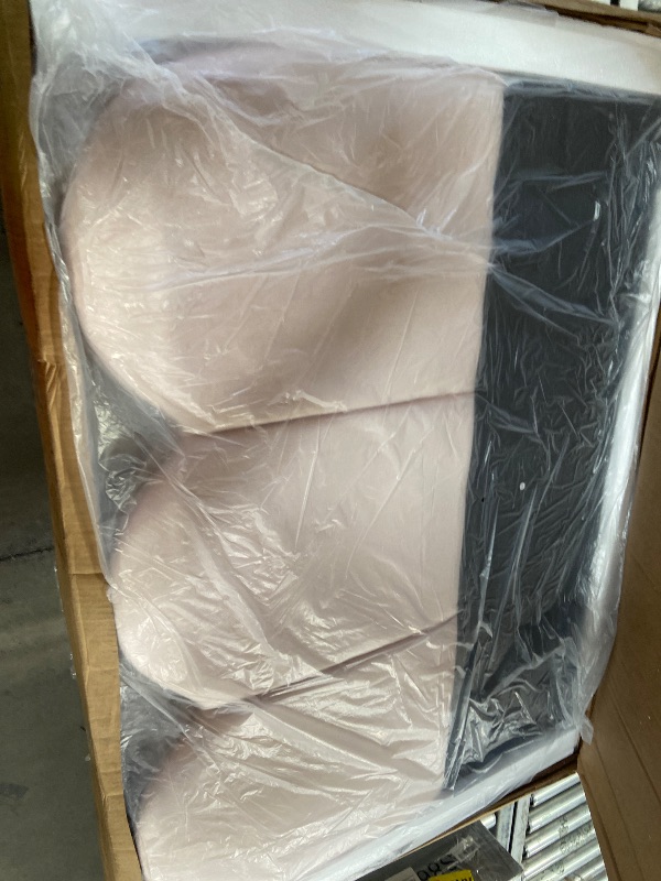Photo 1 of **MISSING PIECES, FOR PARTS ONLY** Merax Twin Upholstered Platform Bed with Trundle