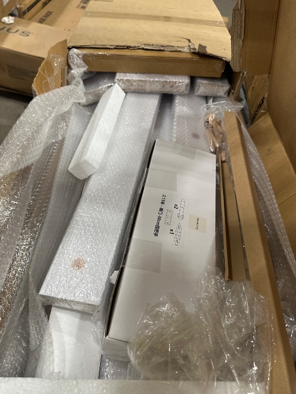 Photo 1 of **Parts Only** Fredbeck 42x96 inch White Barn Door with Hardware Kit