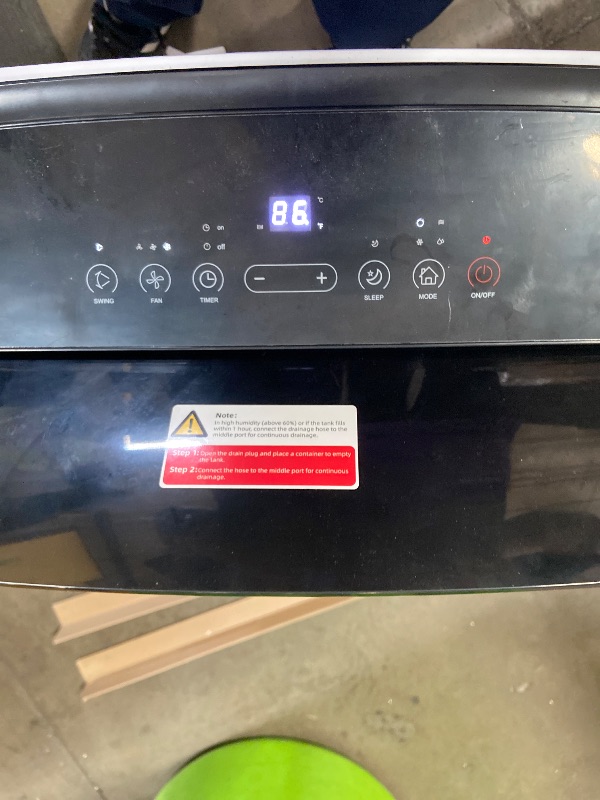 View 3 of 14,000 BTU Portable Air Conditioner, 4-IN-1 Portable AC Unit for Large Rooms Up to 750 Sq. Ft. with Cooling, Dehumidifier, Fan, Sleep, Auto Swing, LED Display, 24H Timer, Remote & Installation Kits