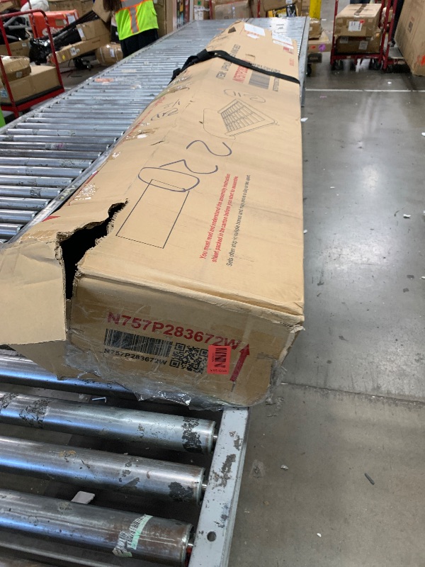 View 2 of **** PARTIAL SET **** RuiSiSi Queen Size Upholstered Platform Bed with Headboard, Boucle Bed Frame for Bedroom, No Box Spring Needed, White ** only box # 2 is included missing box # 1 **