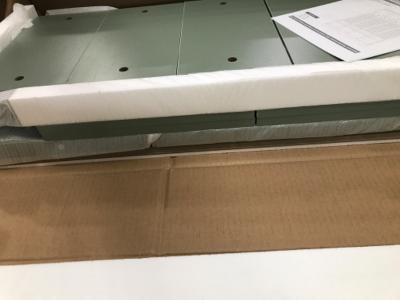 View 4 of *****PARTIAL SET, MISSING BOX 1/2***** Merax Farmhouse Hall Tree with Bench and Shoe Storage, 59" Entryway Bench with Coat Rack, 3-in-1 Hall Tree with Top Compartments and 8 Hooks for Hallway, Living Room, Green