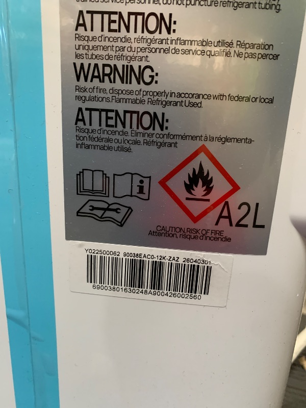 View 2 of (no packaging) ZAFRO Smart Inverter Portable Air Conditioner, 14000 BTU
