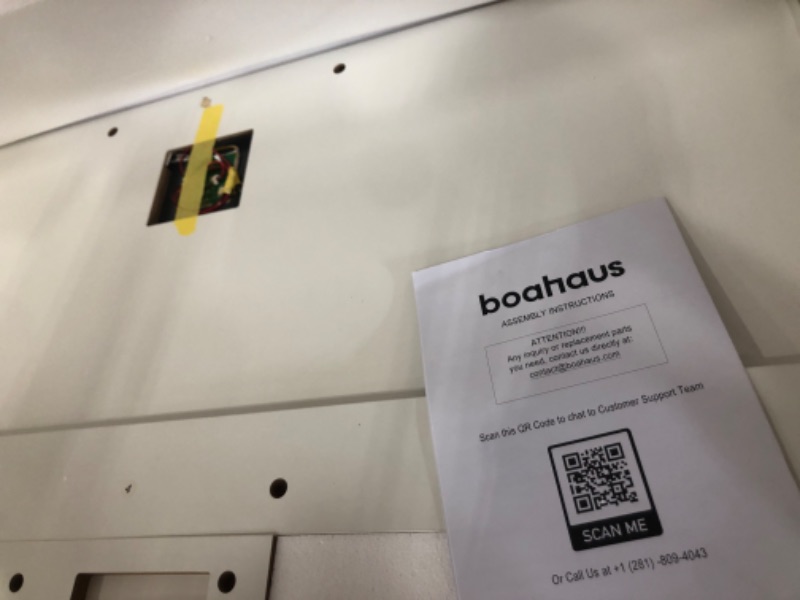 View 2 of *****MISSING BOX 1/2******* Boahaus Cleo Vanity Desk with LED Lighted Mirror