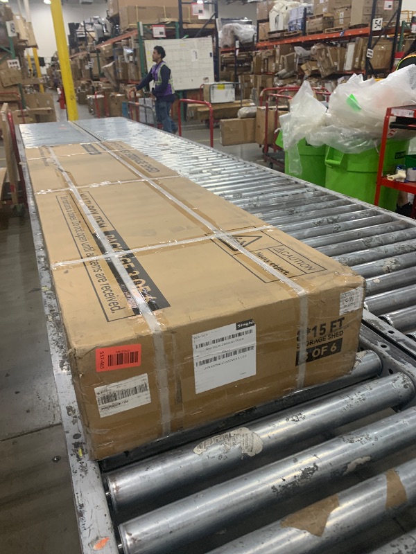 View 2 of *****PARTIAL SET , MISSING 2 OUT OF 6 BOXES ******** Duramax - Garden shed – APEX PRO Plus 15 x 8 – PVC Resin – Light and Dark Grey – Includes Floor
