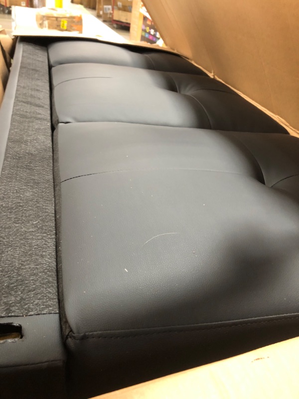 View 3 of ** FOR PARTS ONLY **Partial Set
Topcomfy Faux Leather L-Shaped Sectional Couch with Storage Ottoman