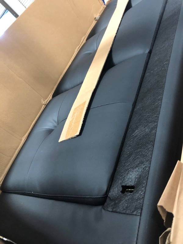 View 5 of ** FOR PARTS ONLY **Partial Set
Topcomfy Faux Leather L-Shaped Sectional Couch with Storage Ottoman