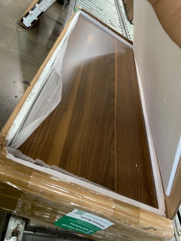 View 2 of *INCOMPLETE* Tribesigns L-Shaped Executive Desk with Reversible File Cabinet, 63" Office Desk with Storage Drawers, L-Shaped Computer Desk with Drawer Cabinet for Hanging Letter Size Files (Walnut & Black)