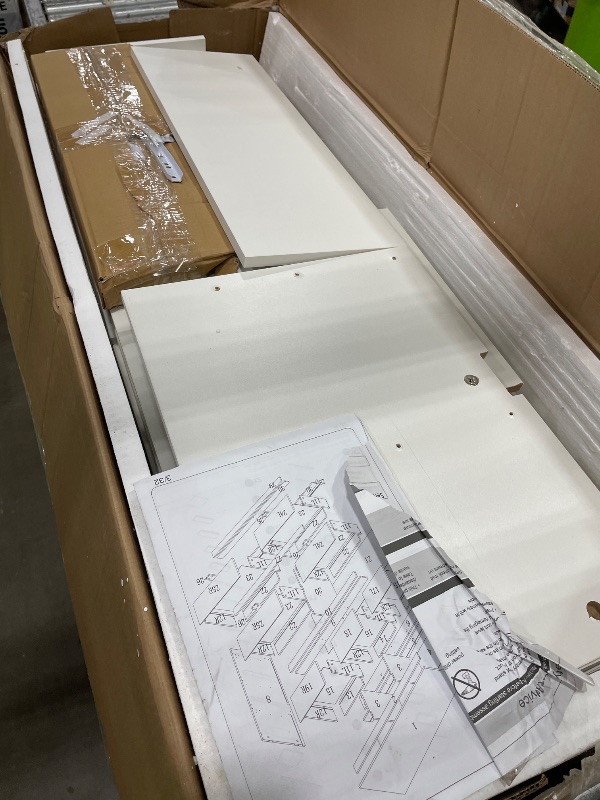 View 2 of **PARTS ONLY** Jocoevol 7 Drawer Wood Dresser - White