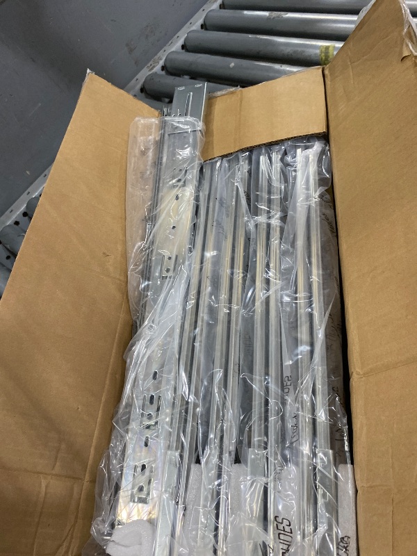 Photo 1 of 10 Pairs of 22 Inch Full Extension Side Mount Drawer Slides | Ball Bearing Hardware 3-Section,100 LB Capacity Drawer Glides