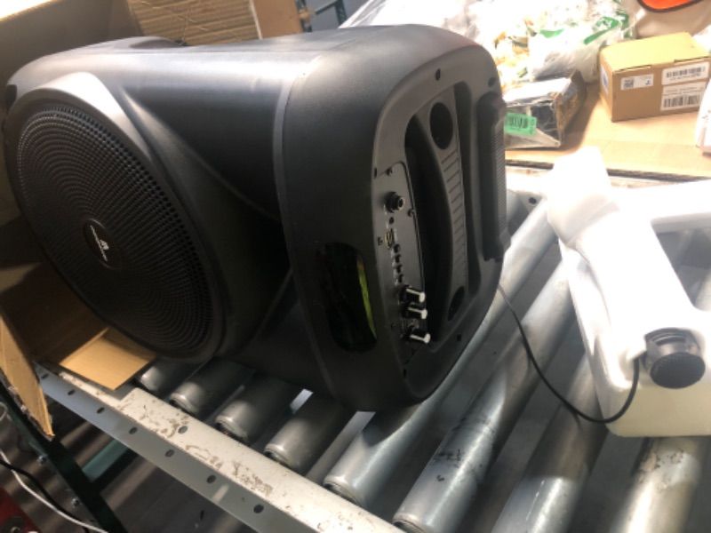 View 4 of **MISSING STAND** Max Power Rumble 12 Karaoke Bluetooth Trolley Speaker with Adjustable DJ Stand
