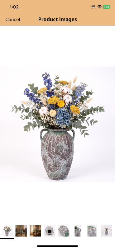 Photo 1 of 10.7 Inch Mini Retro Clay Vase, Small Rustic Tabletop Ornament, Matte Multi-Color Finish,