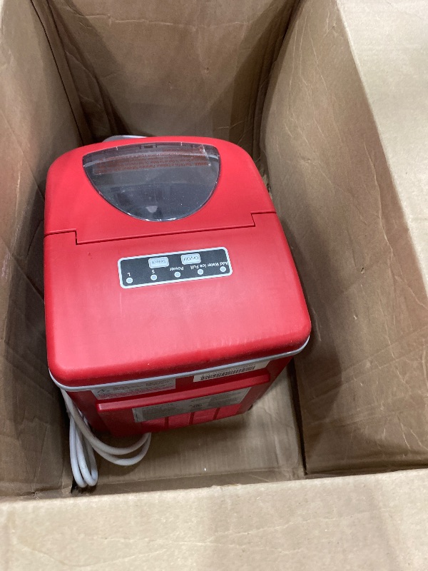 View 3 of **Parts Only**Frigidaire EFIC108 Portable Ice Maker, 26 lb/Day, Red