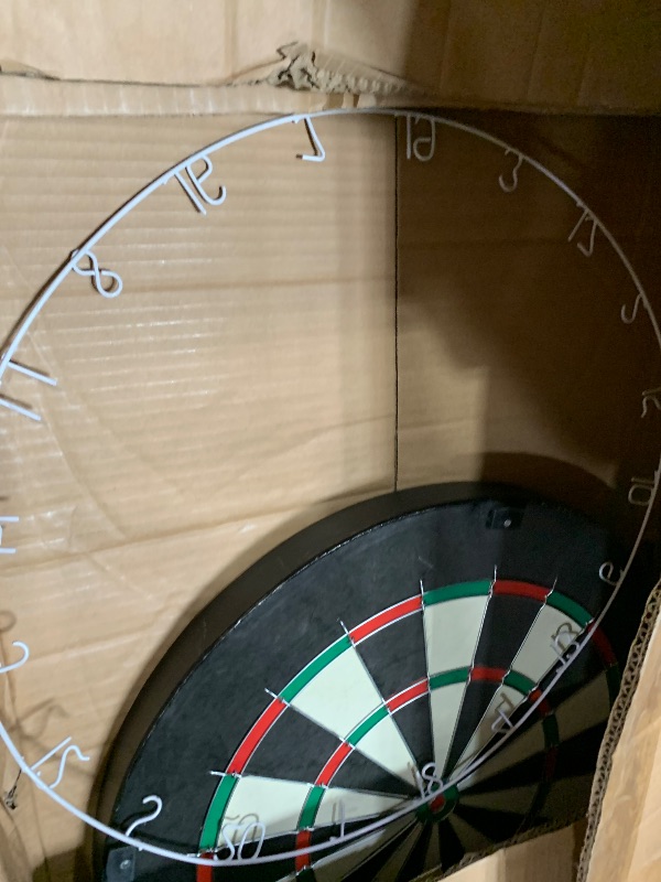 View 3 of ***MISSING DARTS***

LinkVisions Sisal Dartboard with Staple-Free Bullseye