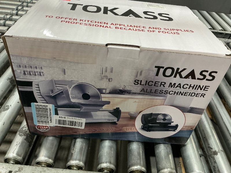 Photo 1 of ***PARTS ONLY***
TOKASS Meat Slicer 200W with Two 7.5" Blades