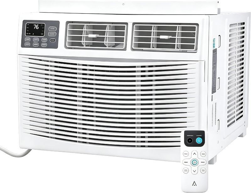 Photo 1 of 12000 BTU Window Air Conditioner, Energy Saving Window AC Unit with Remote & App Control, Timer Function & Easy Install Kit, for Rooms up to 550 Square Feet, 115V/60Hz, White | Energy Saving, Remote & App Control, Timer Function & Easy Install Kit, For Ro