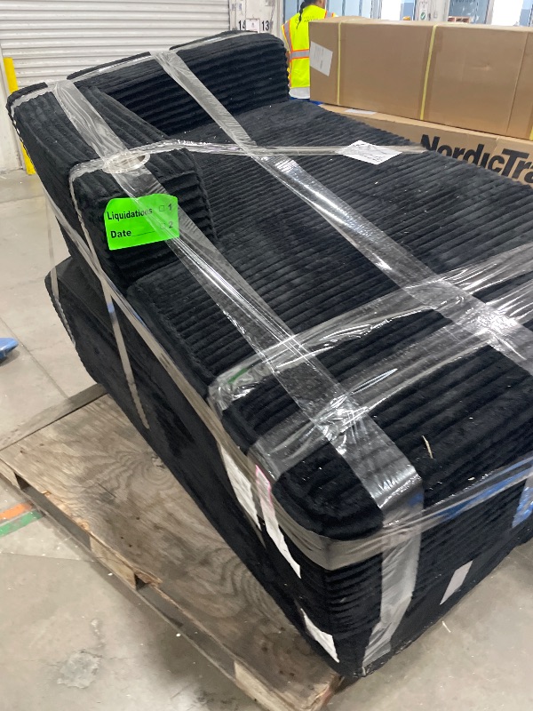 Photo 1 of **truck pickup** 2 Pcs BLACK SECTIONAL COUCH