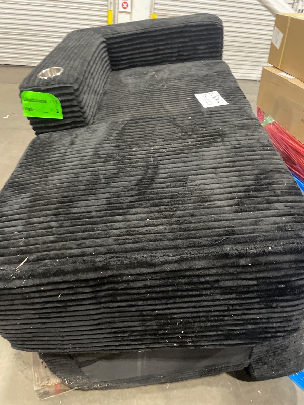 Photo 1 of **truck pickup** 2 Pcs BLACK SECTIONAL COUCH