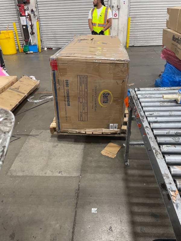View 5 of **TRUCK PICK UP ONLY** Serta Galway Convertible Sofa - Charcoal Queen Size