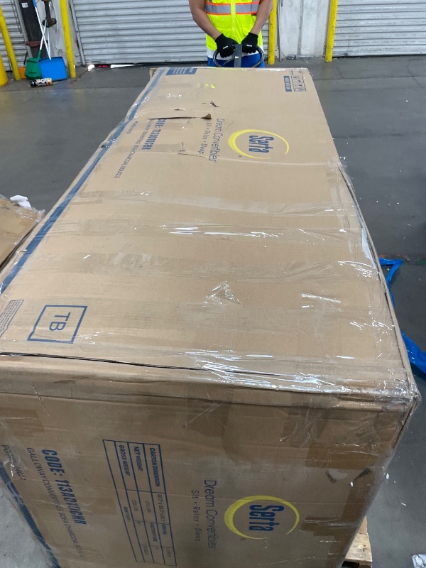 View 2 of **TRUCK PICK UP ONLY** Serta Galway Convertible Sofa - Charcoal Queen Size