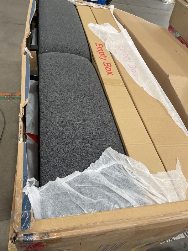View 4 of **TRUCK PICK UP ONLY** Serta Galway Convertible Sofa - Charcoal Queen Size