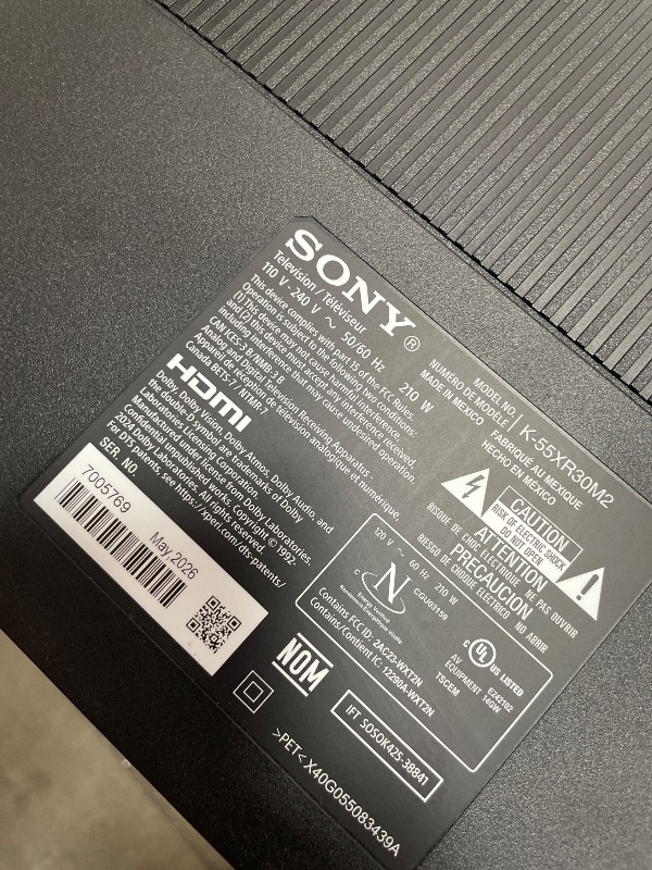 Photo 1 of **DAMAGED** **PARTS ONLY*** Sony BRAVIA 3 II 55" Class 4K HDR LED Google TV,