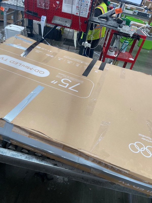 Photo 1 of **DAMAGED PARTS ONLY** TCL 75 Inch Class QM6K Series | Mini LED QLED 4K HDR | 75QM6K, Latest Model | 120HZ-144HZ High Brightness Smart Google TV Dolby Atmos Onkyo Audio | Voice Remote Alexa Gaming Streaming Television