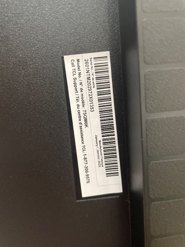 Photo 1 of **DAMAGED PARTS ONLY** TCL 75 Inch Class QM6K Series | Mini LED QLED 4K HDR | 75QM6K, Latest Model | 120HZ-144HZ High Brightness Smart Google TV Dolby Atmos Onkyo Audio | Voice Remote Alexa Gaming Streaming Television