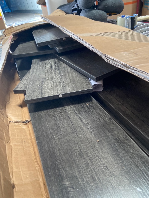 Photo 1 of *PARTS ONLY** Armocity Geometric Bookshelf, Grey Oak