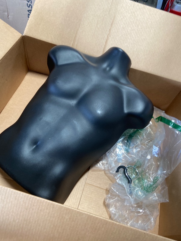Photo 1 of ** MISSING STANDS**Geetery 2 Pack Male Mannequin Torso Display Set with Metal Stands