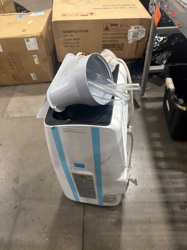 View 2 of 16,000 BTU Inverter Portable Air Conditioner, Cools Up to 800 Sq.Ft, Auto-Evaporation, Low Noise AC Unit with APP & Remote Control for Large Room, Office, Garage, White