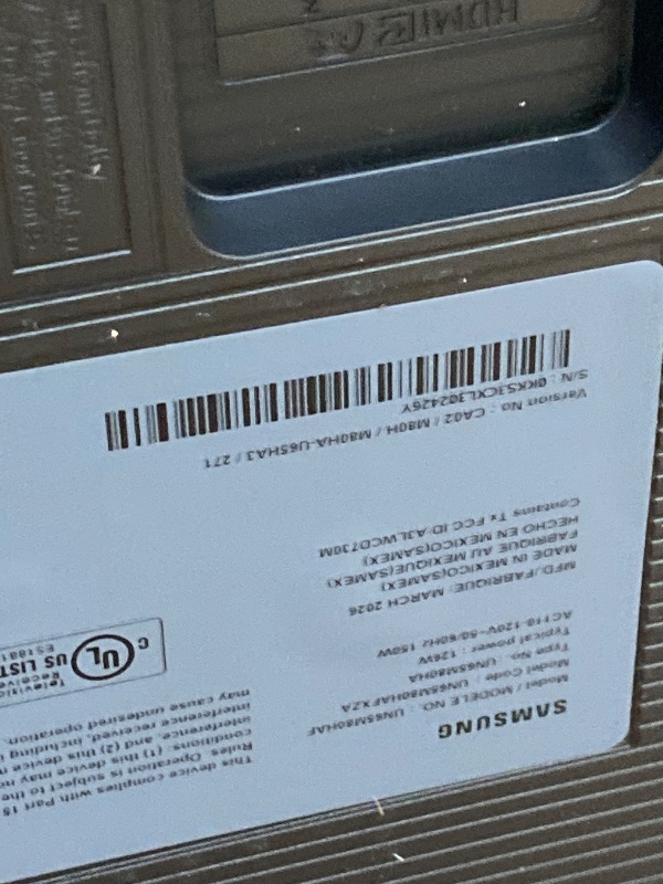 Photo 1 of **DAMAGED** Samsung 65-Inch QLED 4K Smart TV (2026)