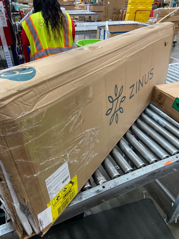 View 2 of ***MINOR DAMAGE***Zinus Kai Queen Bed Frame with RGB LED Lights and Charging Station