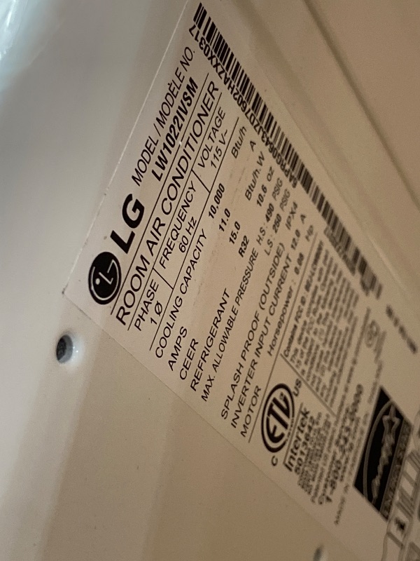 View 3 of **Factory Sealed** LG 10,000 BTU Smart Window Air Conditioner, 115V, Cools 450 Sq. Ft. for Bedroom, Living Room, Apartment, Dual Inverter, Quiet Operation, Energy Star, works with LG ThinQ, Amazon Alexa and Hey Goog