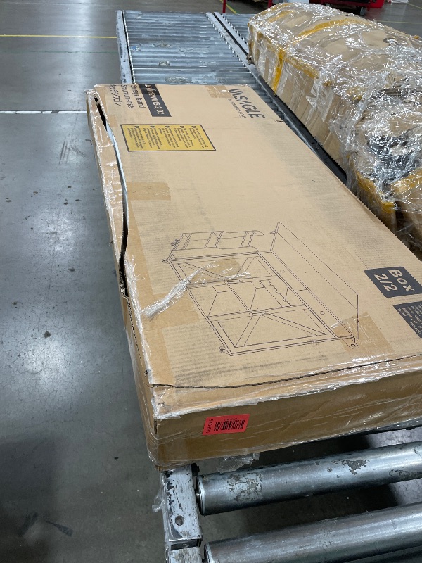 Photo 1 of ***MISSING BOX 1, BOX 2 OF 2 ONLY***VASAGLE Mobile Kitchen Island,Portable Island with Spice Rack,Mobile Cart with Storage Cabinet,17.7 x 36.5 x 36 Inches,
