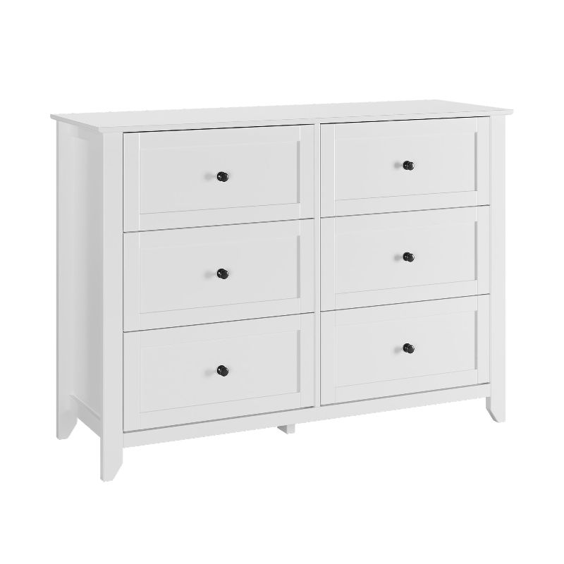 View 1 of **PARTS ONLY** Garvee white 6-drawer dresser