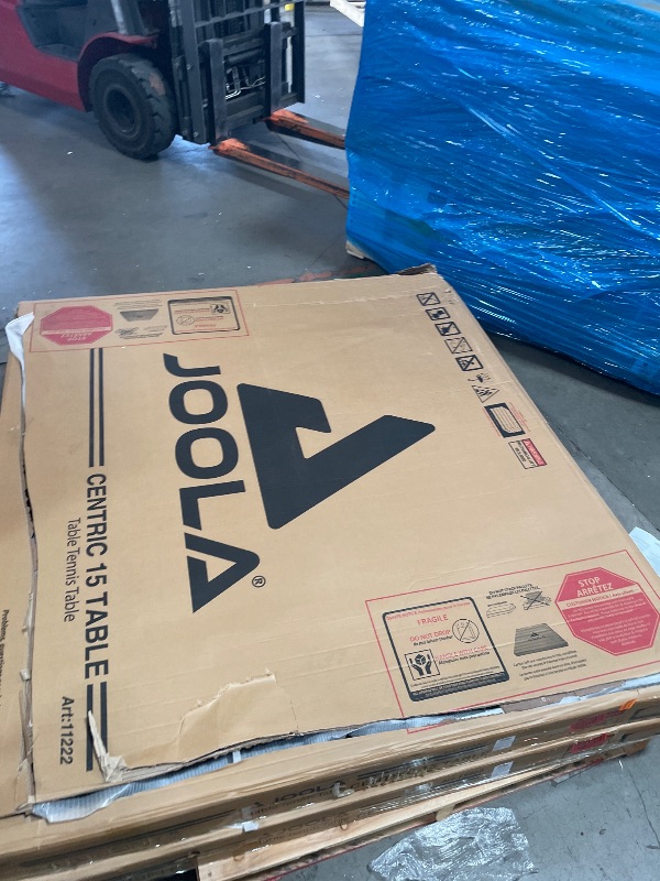 Photo 1 of *+TRUCK PICKUP ONLY** JOOLA Centric - Professional Table Tennis Table with Quick Clamp Ping Pong Net and Post Set - 10 Minute Easy Assembly - Foldable Ping Pong Table with Single Player Playback Mode