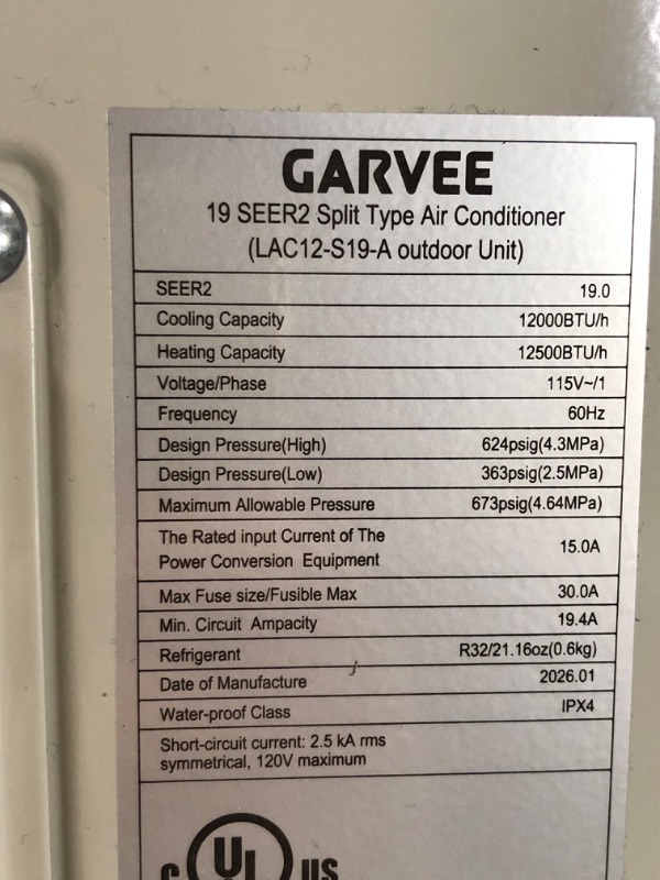 Photo 1 of *2 BOXES* GarveeLife 12,000 BTU Mini Split AC/Heating System