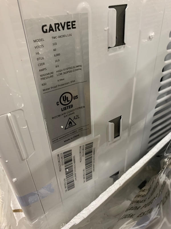 Photo 1 of 12000 BTU Window Air Conditioner, Energy Saving Window AC Unit with Remote & App Control, Timer Function & Easy Install Kit, for Rooms up to 550 Square Feet, 115V/60Hz, White