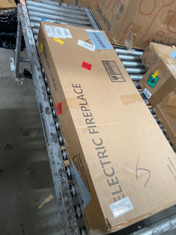 View 2 of *************INCOMPLETE ITEM, THIS IS ONLY BOX #2 OUT OF 2 (THE FIREPLACE UNIT)***************
OneBlis 70'' Floating TV Stand with 36" Electric Fireplace, Wall Mounted Entertainment Center with Storage for TVs up to 80", Adjustable 12-Color LED Media TV C