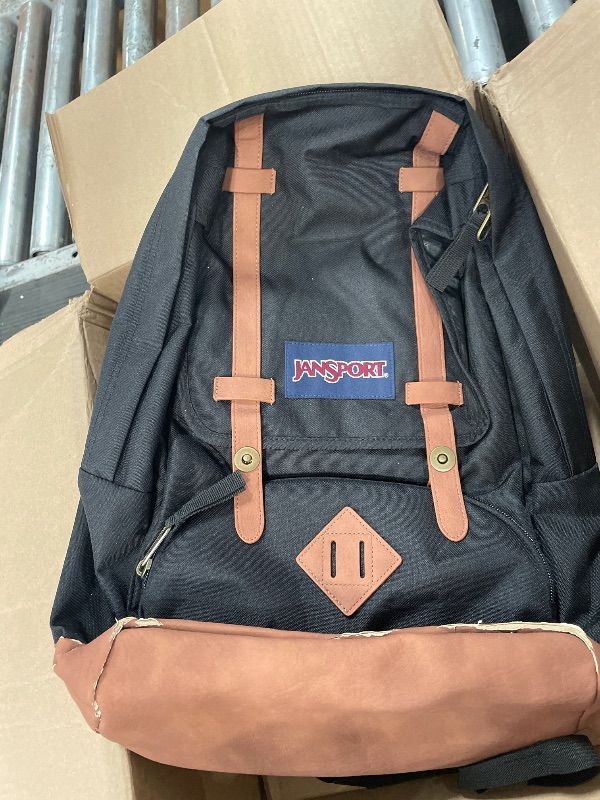 Photo 1 of ***SEE NOTES***JanSport Cortlandt Laptop Backpack, Black, 15” Laptop Sleeve-Synthetic Leather Shoulder Computer Bag with Large Compartment, Padded Straps- Rucksack for Men, Women