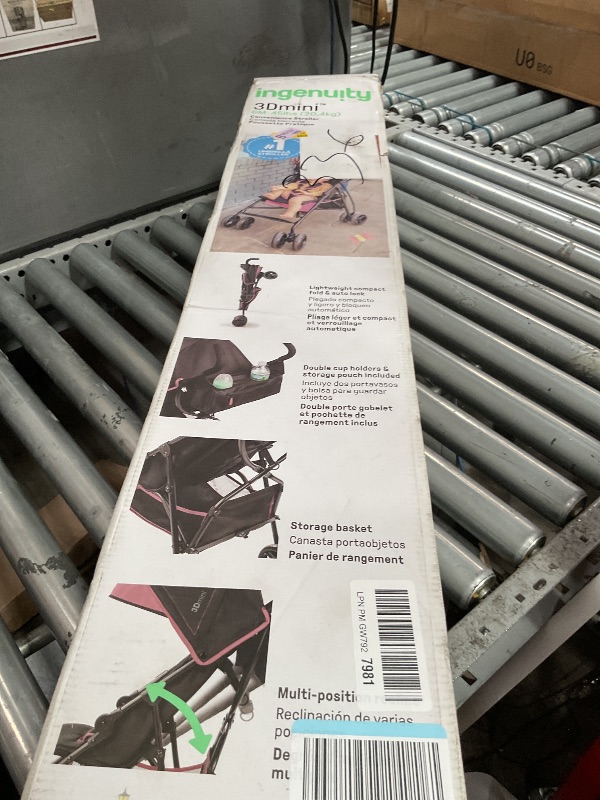 Photo 1 of ***MISSING PARTS***Ingenuity 3D Mini Convenience Stroller – Lightweight Stroller with Compact Fold, Multi-Position Recline, Canopy with Pop Out Sun Visor and More – Umbrella Stroller for Travel, Pink