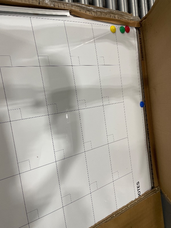 Photo 1 of  Monthly Calendar Dry Erase Board for Wall, ", White Frame
