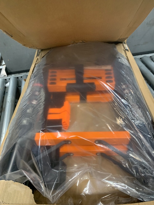 Photo 1 of ***PARTS ONLY*** 
SINMEIRUN Telescoping Ladder, 12.5 FT, A Frame, 330 lbs Capacity; Orange